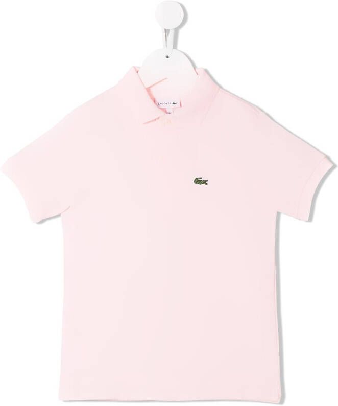 Lacoste Kids Poloshirt met geborduurd logo Roze