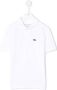 Lacoste Kids Poloshirt met geborduurde krokodil Wit - Thumbnail 1