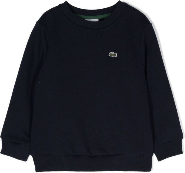Lacoste Kids Sweater met logopatch Blauw