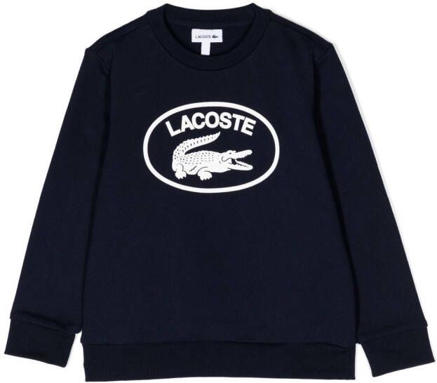 Lacoste Kids Sweater met logoprint Blauw