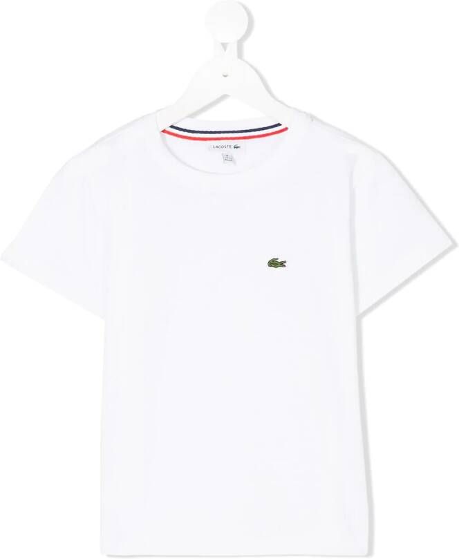 Lacoste Kids T-shirt met logo Wit