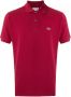 Lacoste logo embroidered polo shirt Rood - Thumbnail 1