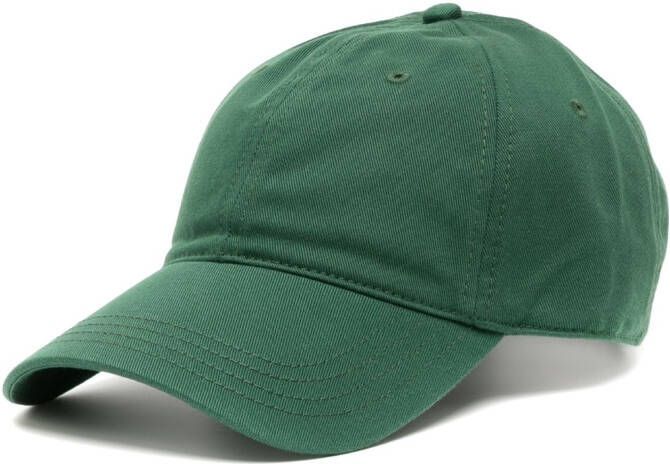Lacoste logo-patch cotton cap Groen