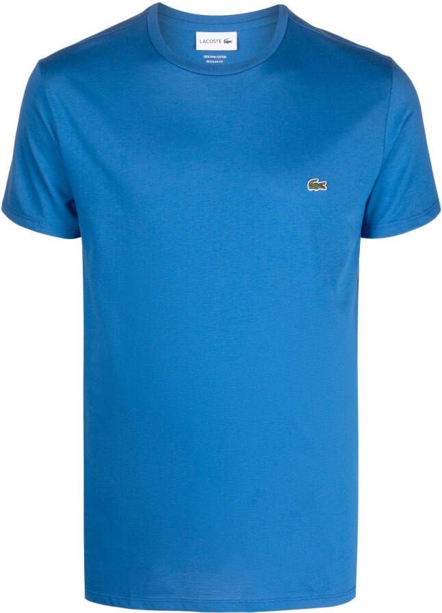 Lacoste T-shirt met logopatch Blauw