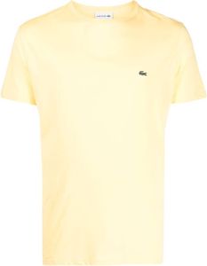 Lacoste T-shirt met logopatch Geel