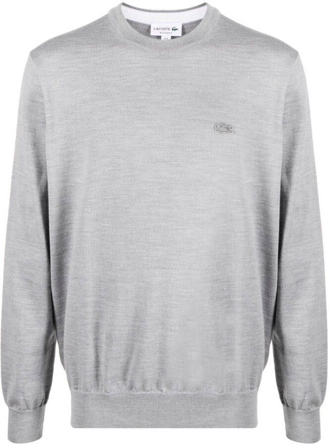 Lacoste Trui met logopatch Grijs
