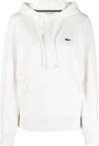 Lacoste Hoodie met logopatch Wit