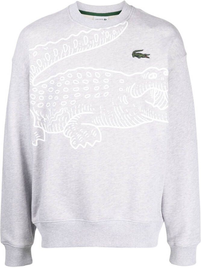 Lacoste Sweater met logoprint Grijs