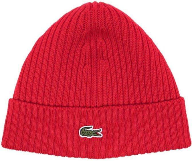 Lacoste Muts met logopatch Rood