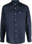 Lacoste Overhemd met geborduurd logo Blauw - Thumbnail 1
