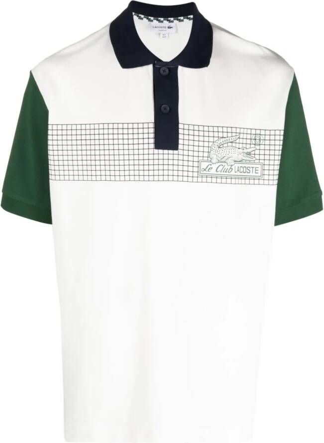Lacoste Overhemd met logoprint Wit