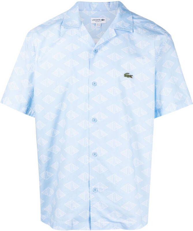 Lacoste Overhemd met print Blauw