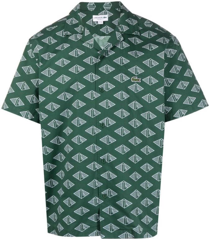 Lacoste Overhemd met print Groen
