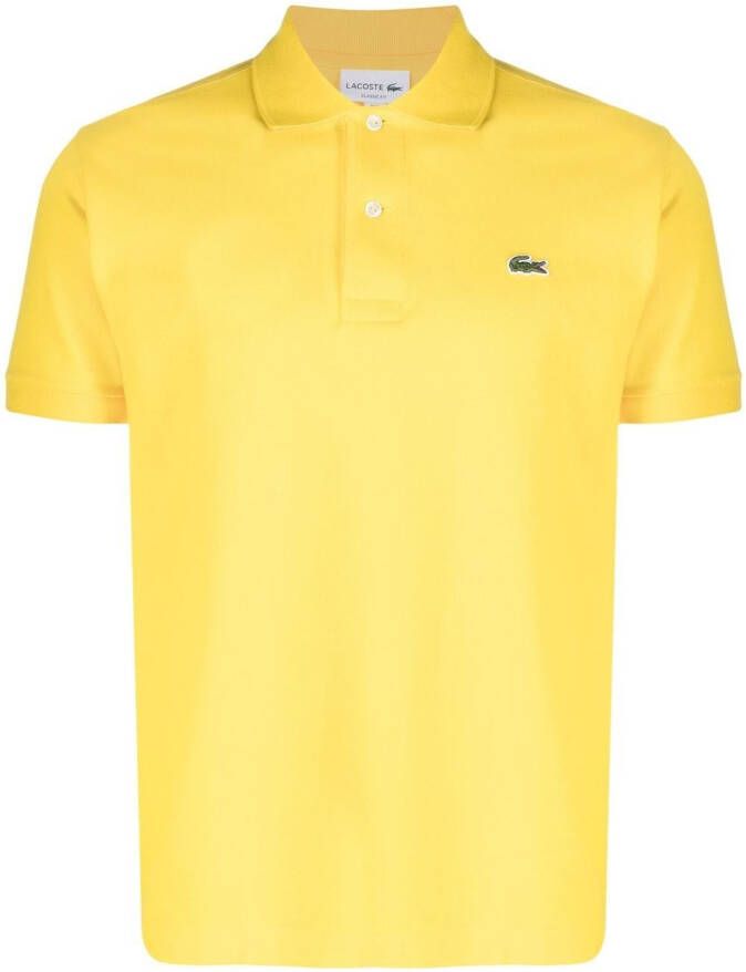 Lacoste Poloshirt met geborduurd logo Geel