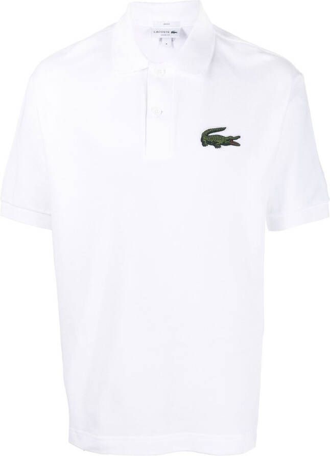 Lacoste Poloshirt met geborduurd logo Wit