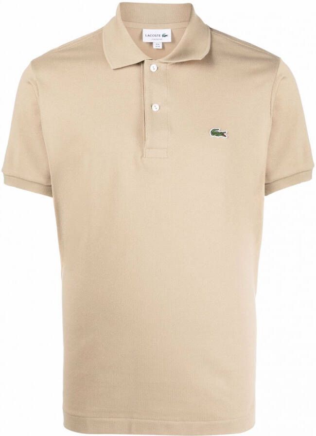 Lacoste Poloshirt met logopatch Beige