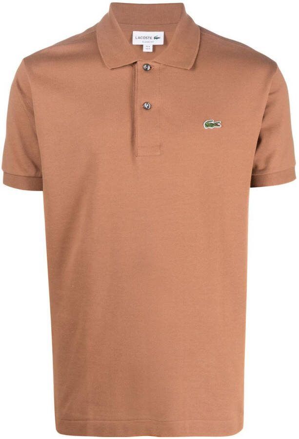 Lacoste Poloshirt met logopatch Bruin