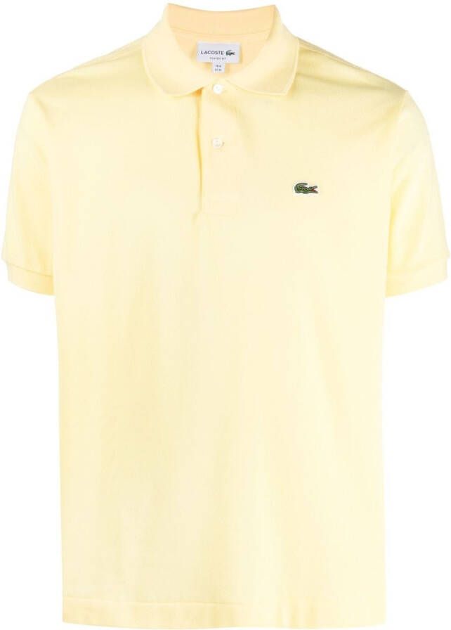 Lacoste Poloshirt met logopatch Geel