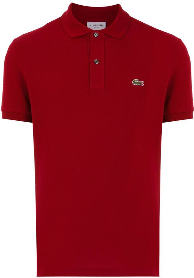 Lacoste Poloshirt met logopatch Rood