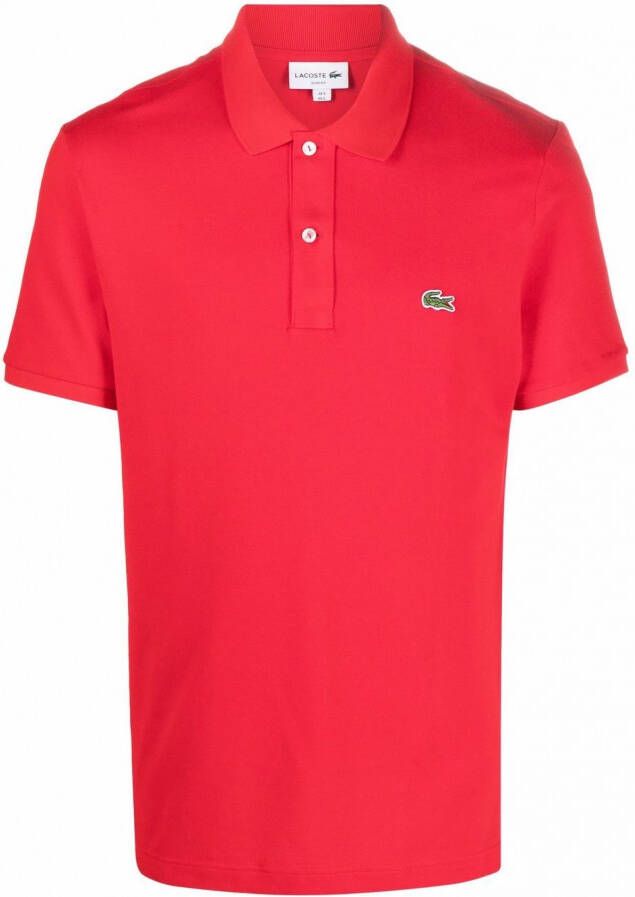 Lacoste Poloshirt met logopatch Rood
