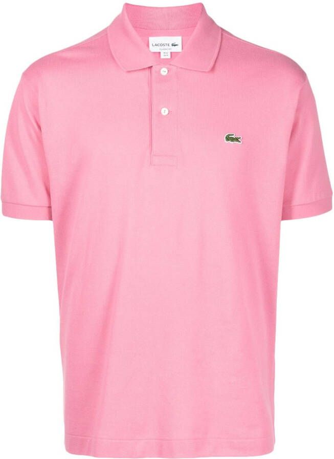Lacoste Poloshirt met logopatch Roze