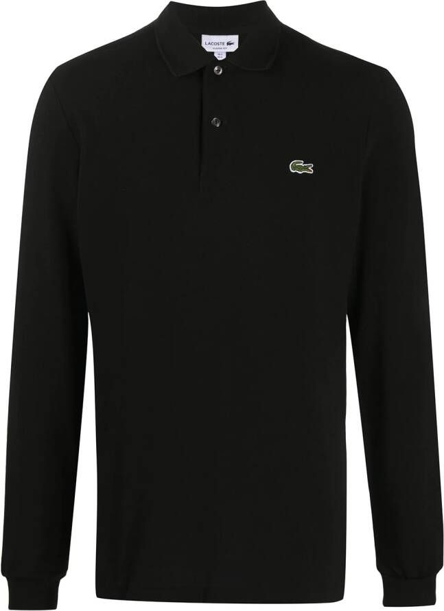 Lacoste Poloshirt met logopatch Zwart