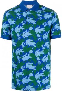 Lacoste Poloshirt met print Blauw