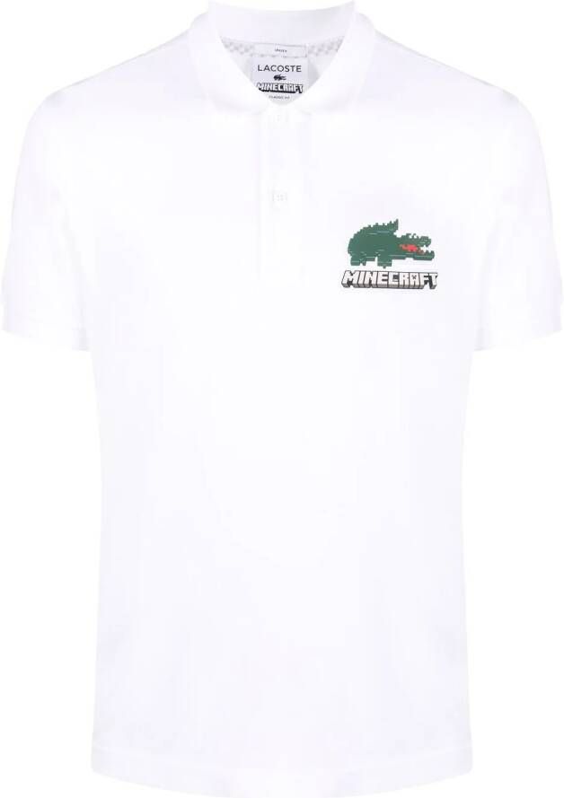 Lacoste Poloshirt met print Wit