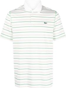 Lacoste Gestreept poloshirt Wit