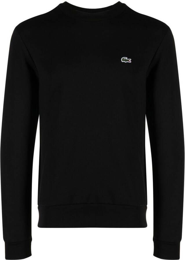 Lacoste Sweater met logo applicatie Zwart