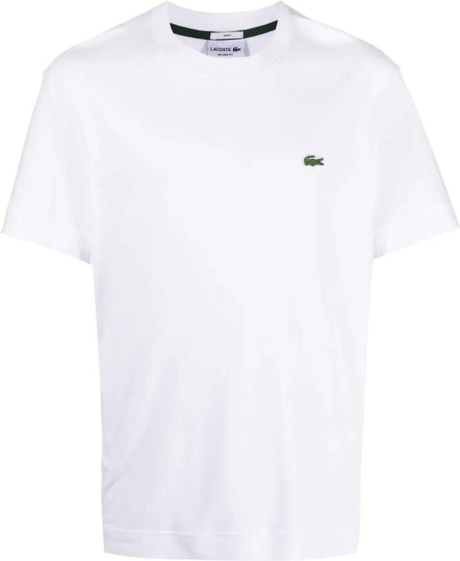 Lacoste T-shirt met krokodillenpatch Wit