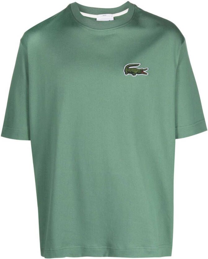 Lacoste T-shirt met logopatch Groen