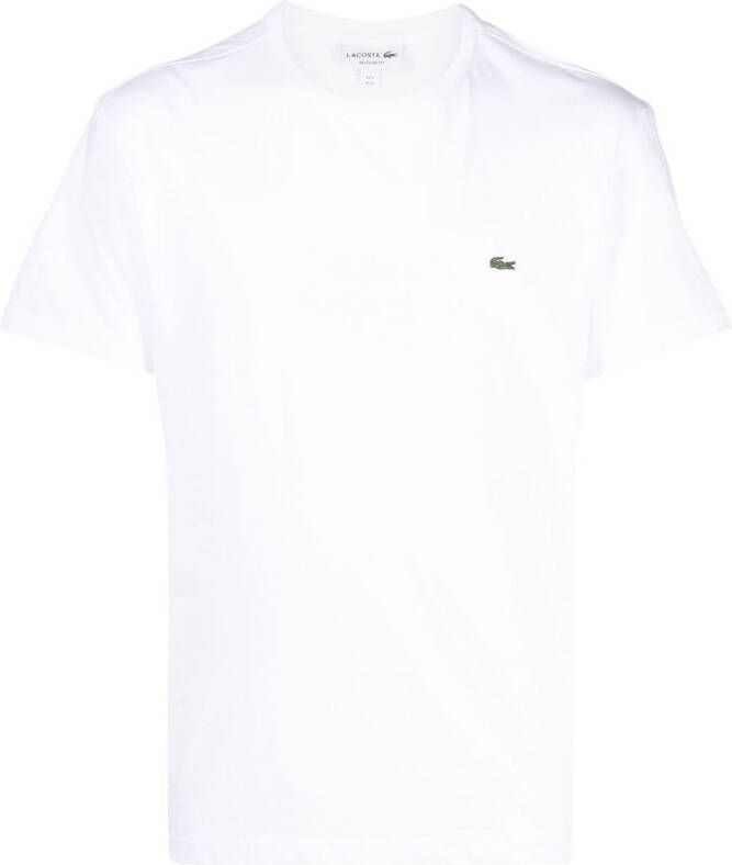 Lacoste T-shirt met logopatch Wit