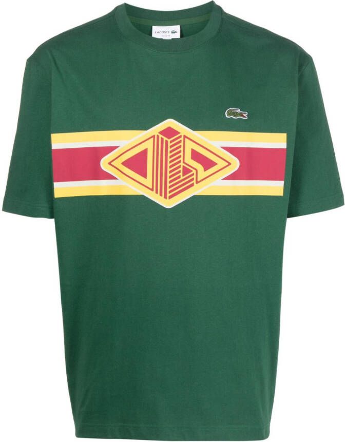 Lacoste T-shirt met logoprint Groen