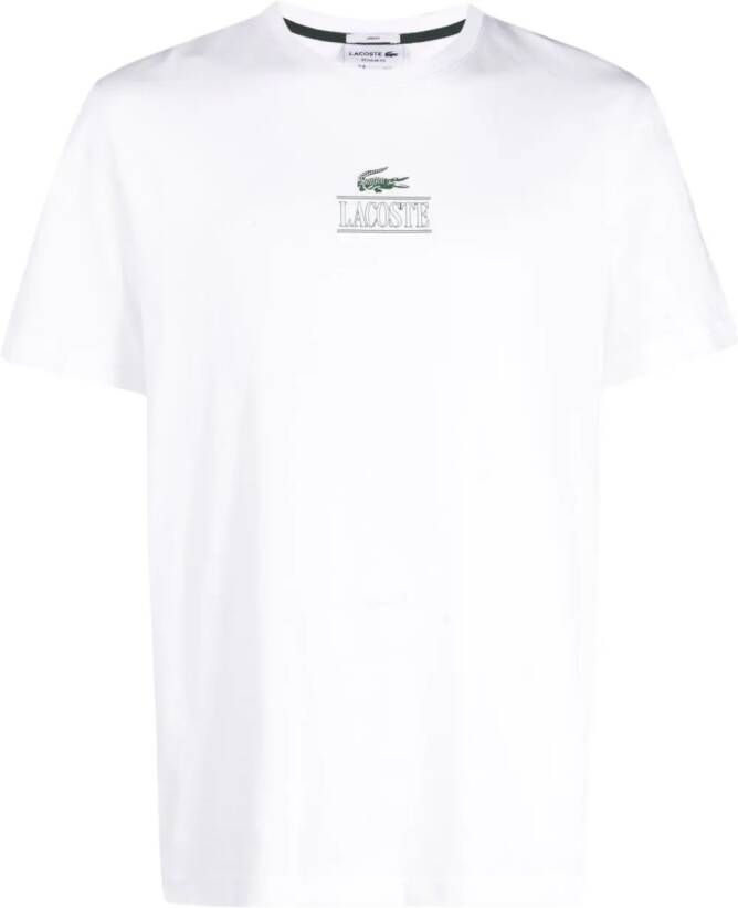 Lacoste T-shirt met logoprint Wit
