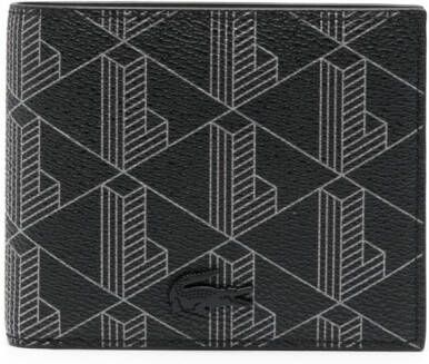 Lacoste Portemonnee met monogram Zwart