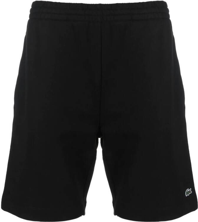 Lacoste Trainingsshorts met logopatch Zwart