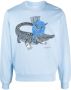 Lacoste x Netflix sweater met logoprint Blauw - Thumbnail 1