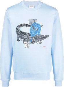 Lacoste x Netflix sweater met Stranger Things-print Blauw