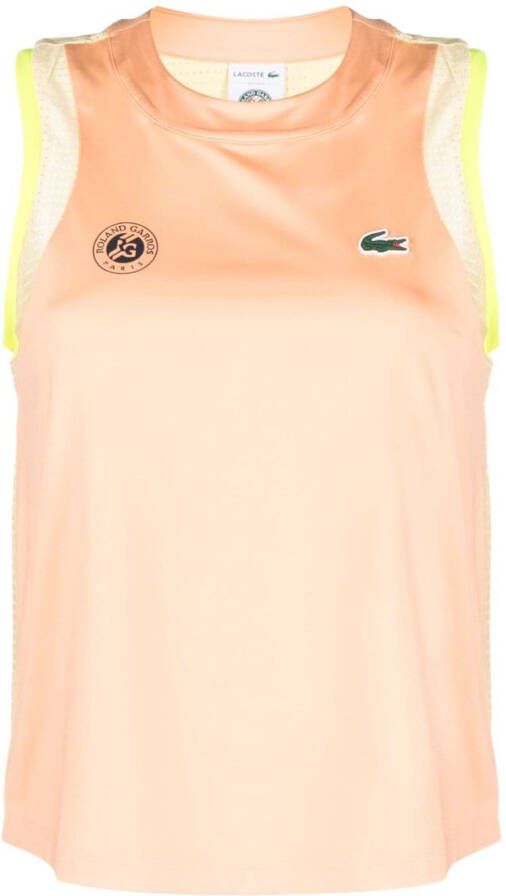 Lacoste x Roland Garros mouwloze top Oranje