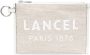 Lancel Clutch met logoprint Beige - Thumbnail 1