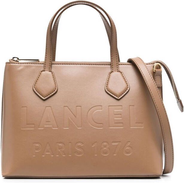 Lancel Shopper met logo-reliëf Bruin