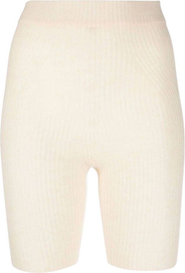 Laneus Shorts met elastische taille Beige