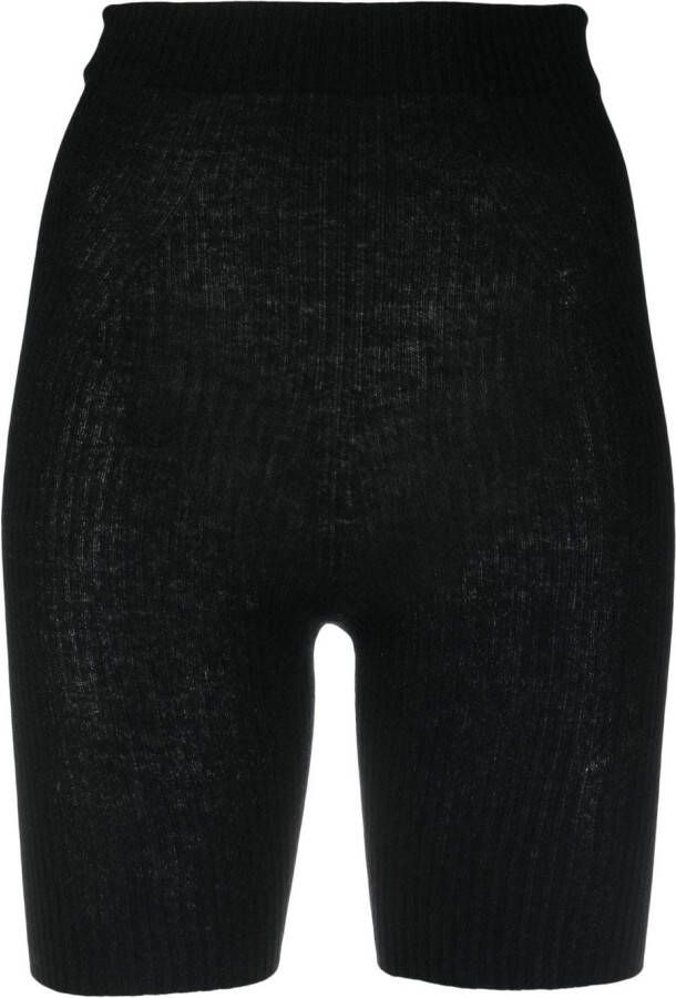 Laneus Shorts met elastische taille Zwart