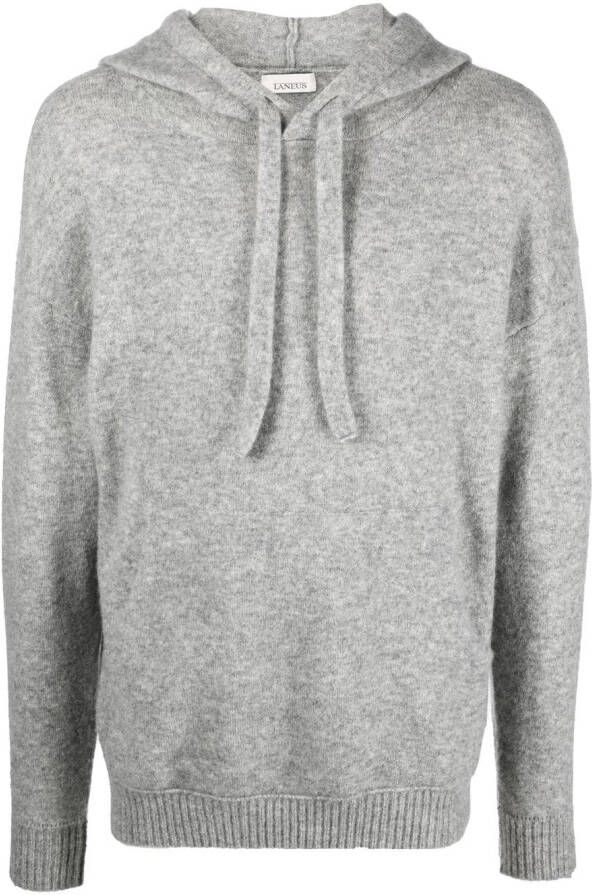 Laneus Hoodie van kasjmiermix Grijs