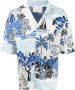Laneus Overhemd met print Blauw - Thumbnail 1