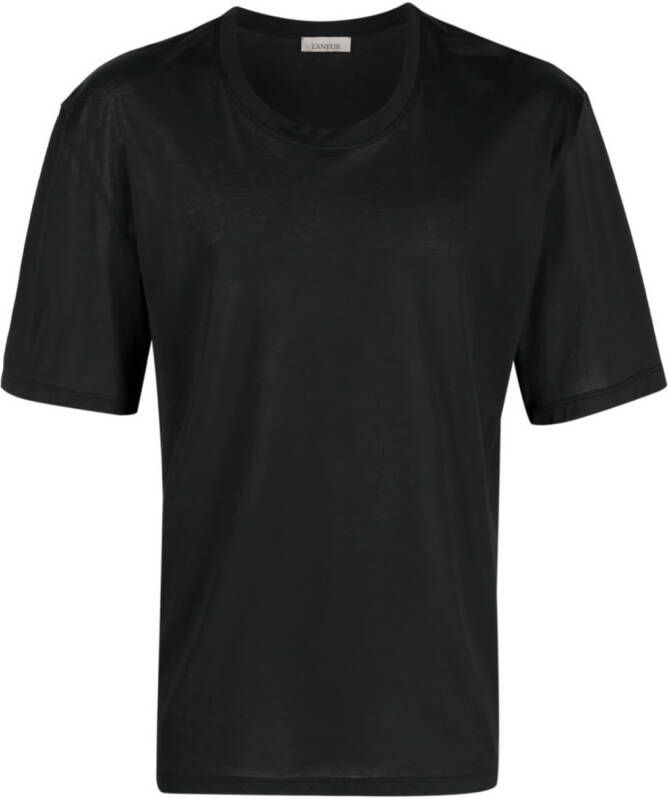 Laneus T-shirt met ronde hals Zwart