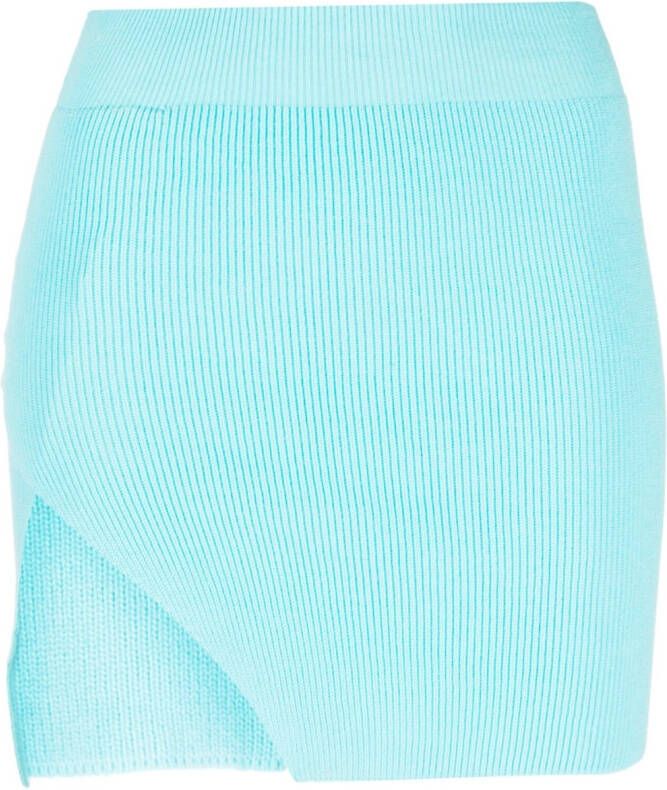 Laneus Asymmetrische mini-rok Blauw