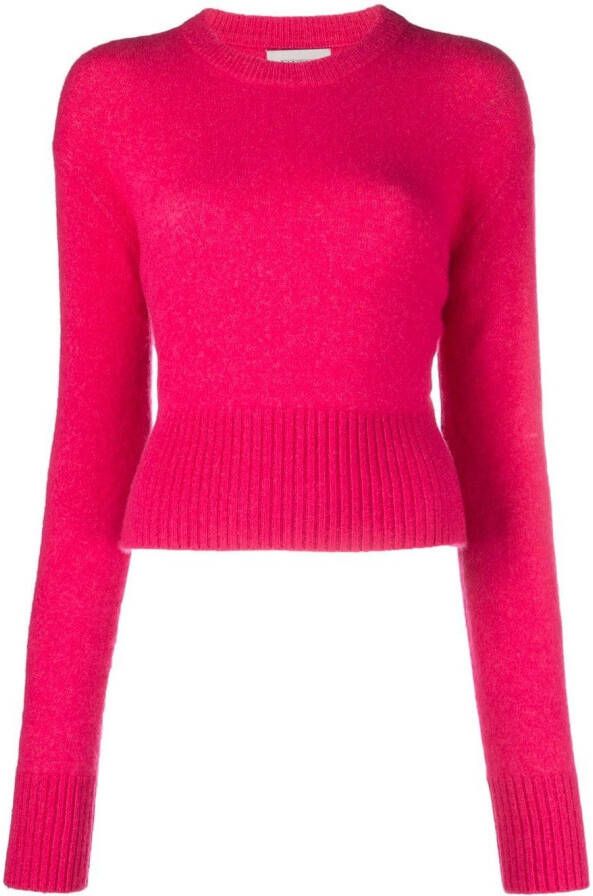 Laneus Trui met geribbelde afwerking Roze