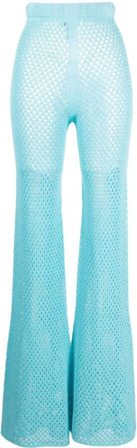 Laneus Semi-doorzichtige broek Blauw